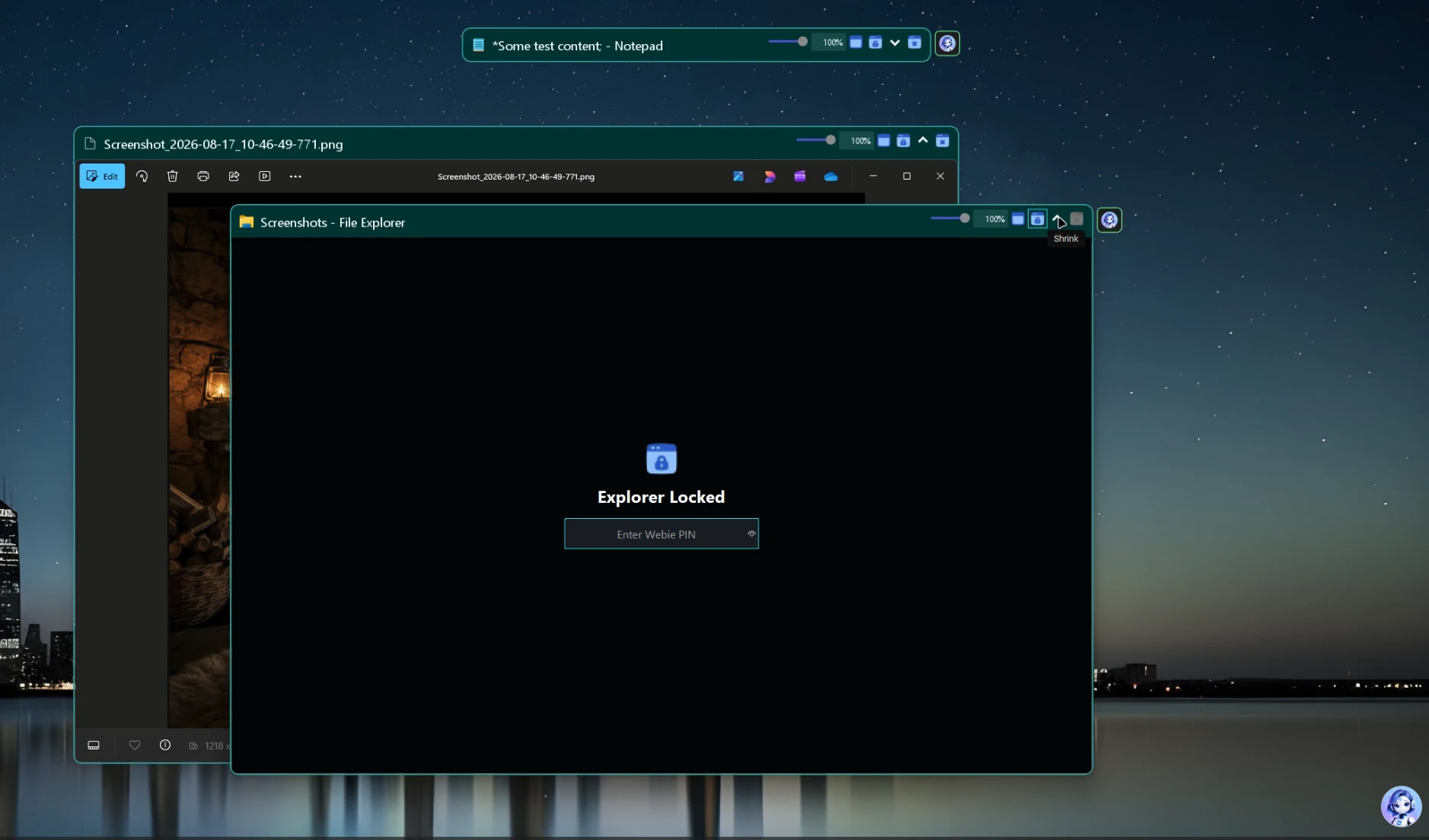 Webie Boxes στο Windows desktop